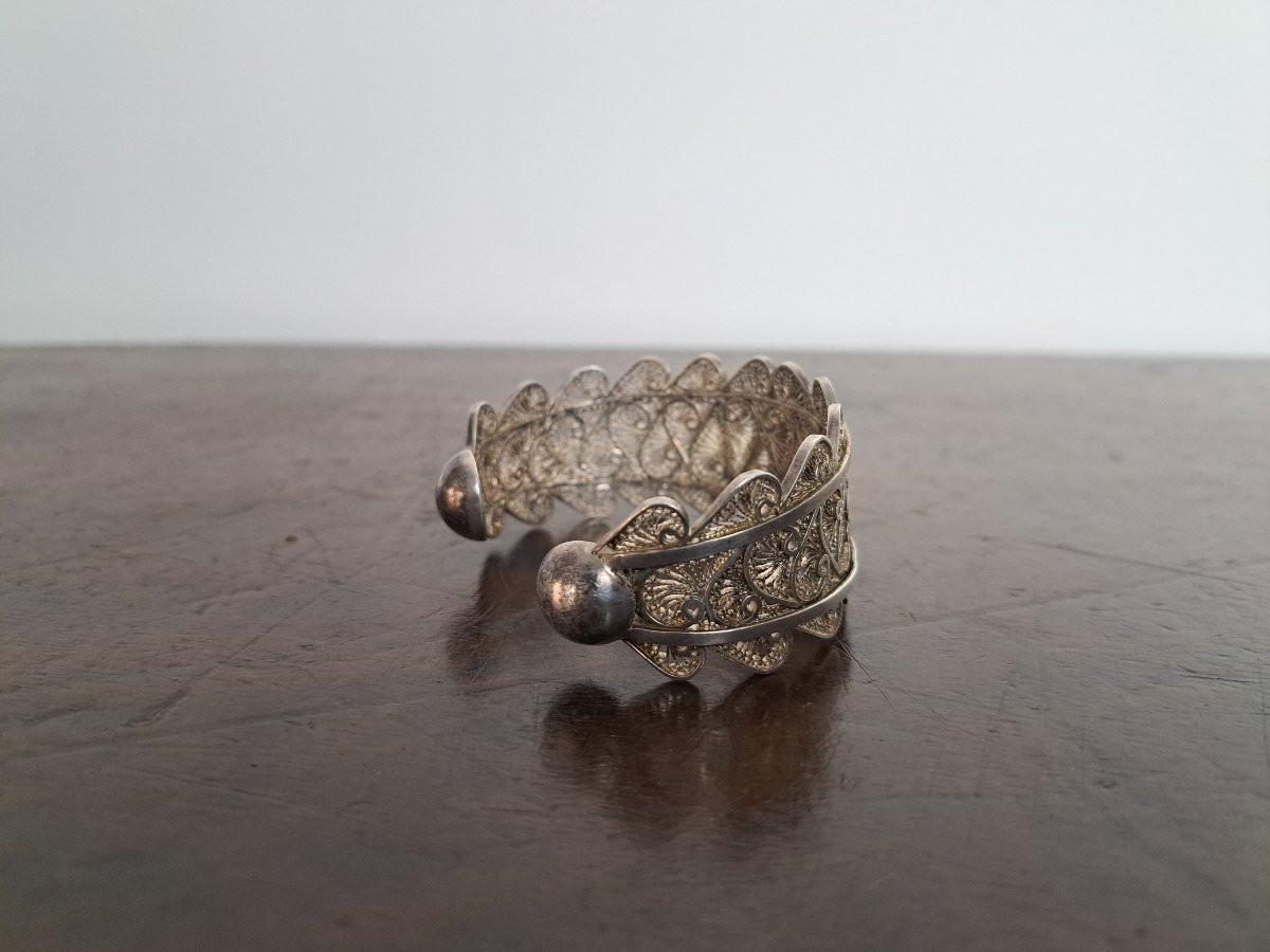 Bracelet en argent filigrané , XX°. -photo-4