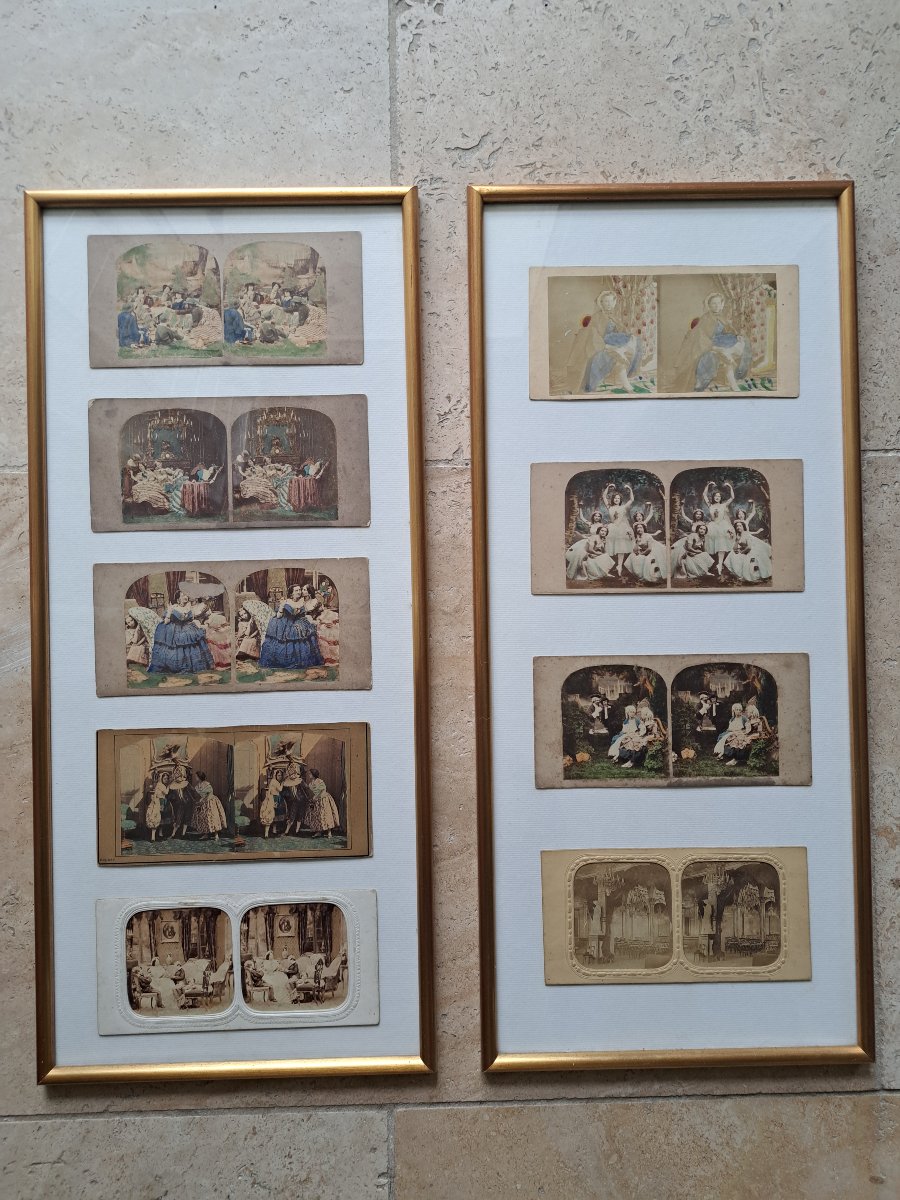 A Series Of 9 Stereoscopic Photographs, Late 19th/early 20th Century. 