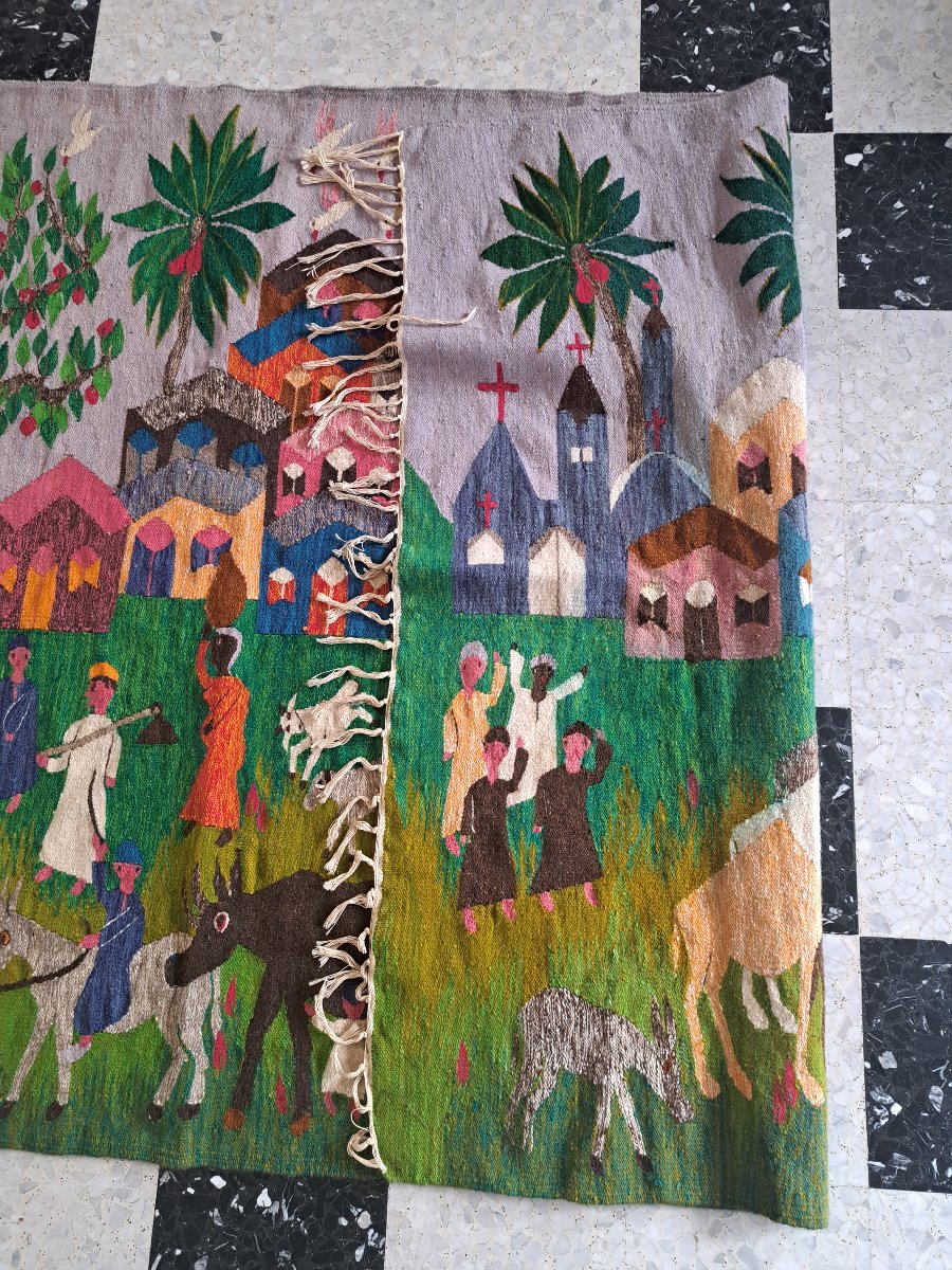 Ramsès Wissa Wassef Workshop, Large Tapestry, Wool, Egypt, 20th Century. -photo-4