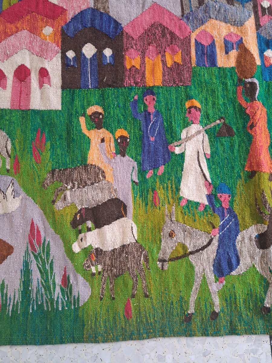 Ramsès Wissa Wassef Workshop, Large Tapestry, Wool, Egypt, 20th Century. -photo-6
