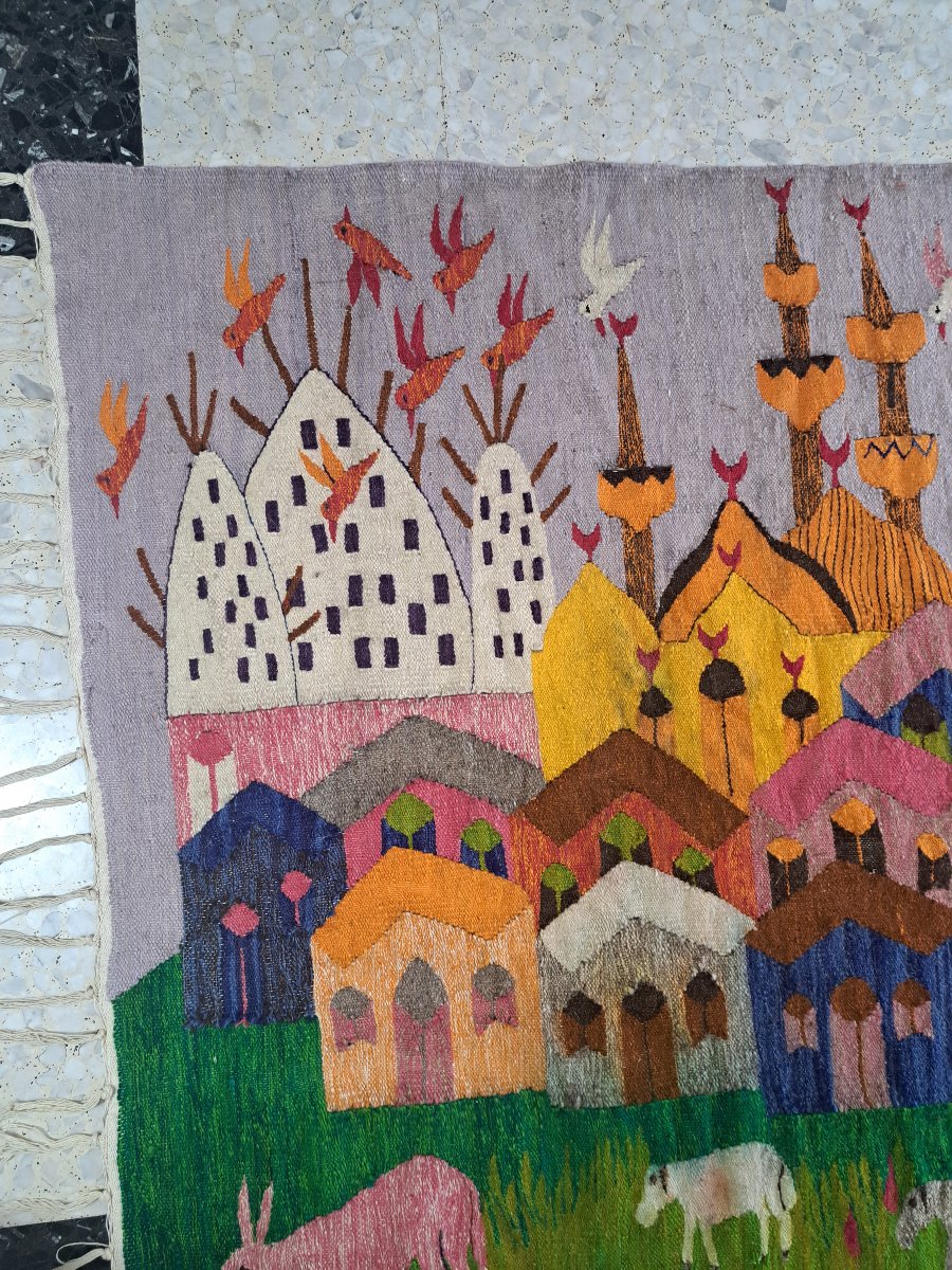 Ramsès Wissa Wassef Workshop, Large Tapestry, Wool, Egypt, 20th Century. -photo-7