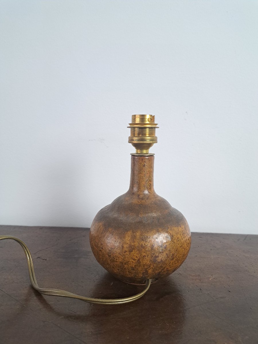 Annie Maume And Robert Héraud, Small Ceramic Lamp, 1960s. -photo-2