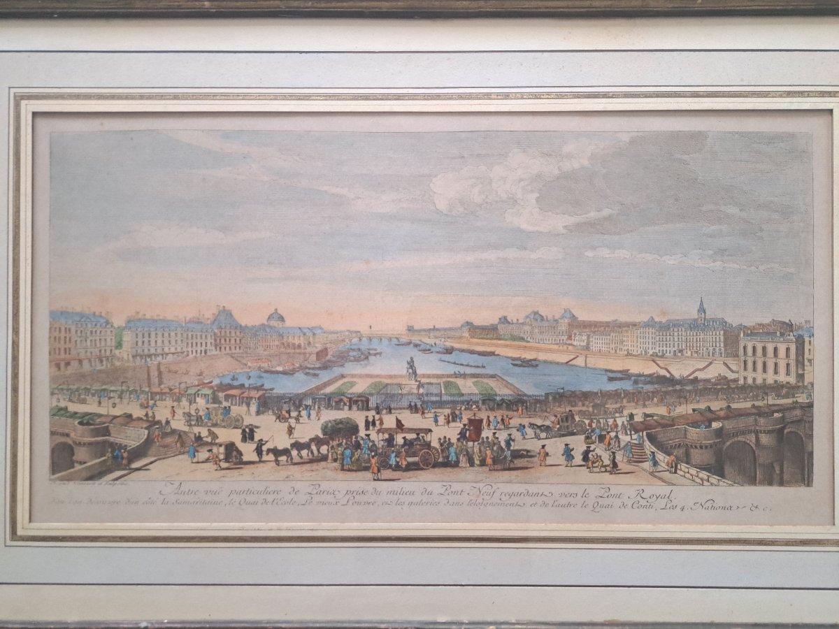 Jacques Rigaud , Autre Vue particulière de Paris prise du milieu du Pont Neuf , Gravure , XVIII-photo-4