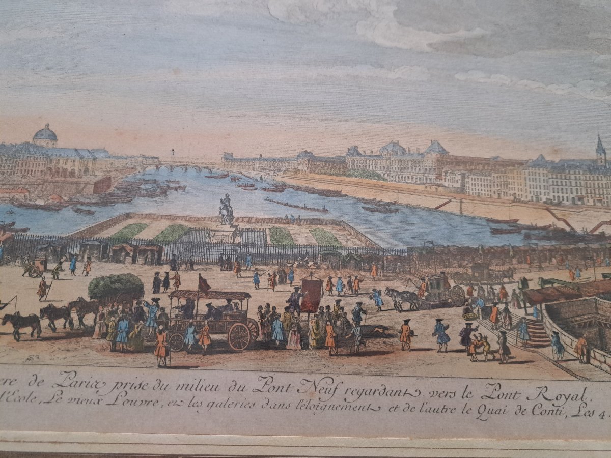 Jacques Rigaud , Autre Vue particulière de Paris prise du milieu du Pont Neuf , Gravure , XVIII-photo-4