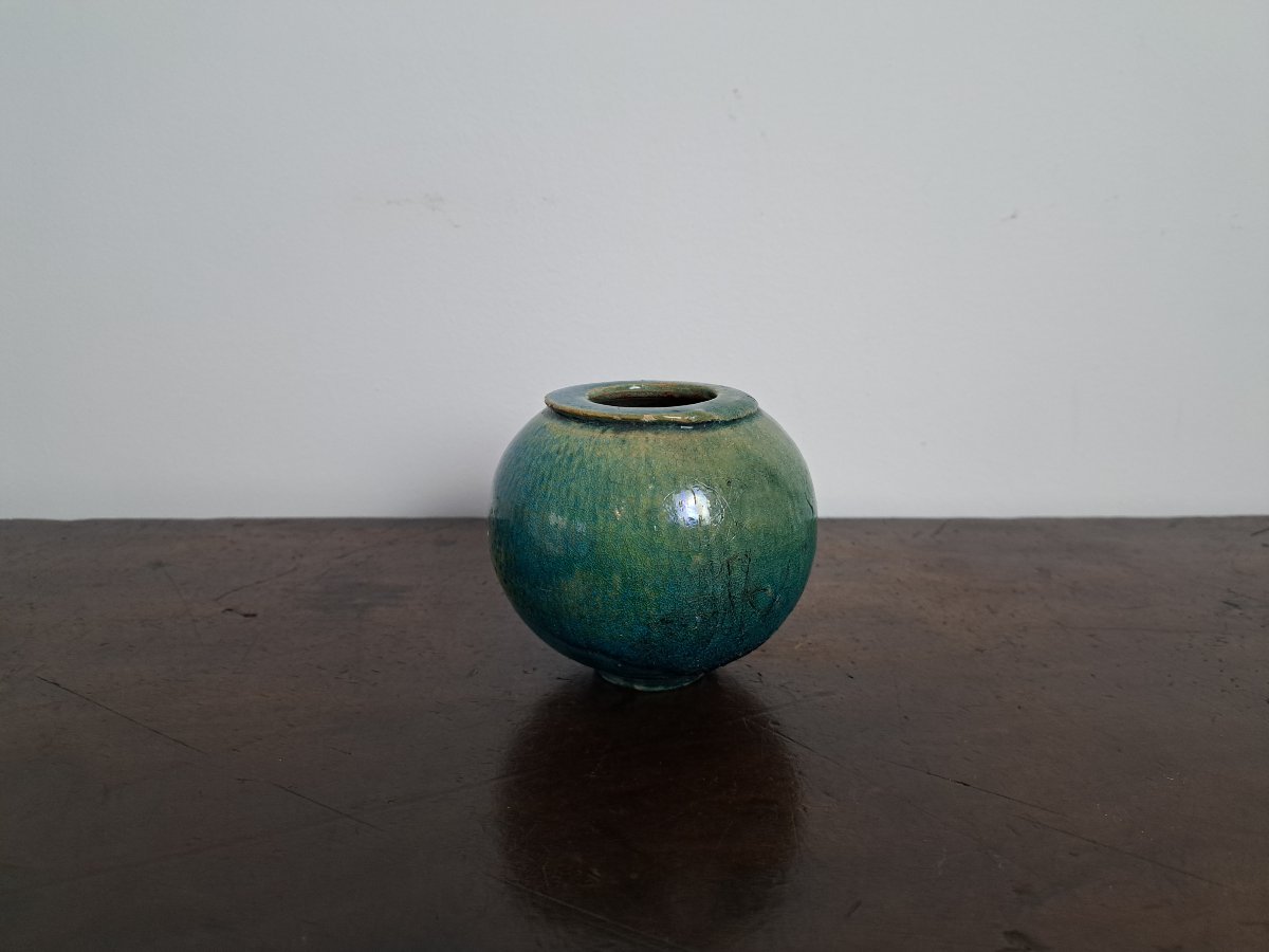 Gisèle Buthod-garçon, Small Stoneware Vase, Raku, 20th Century. -photo-2