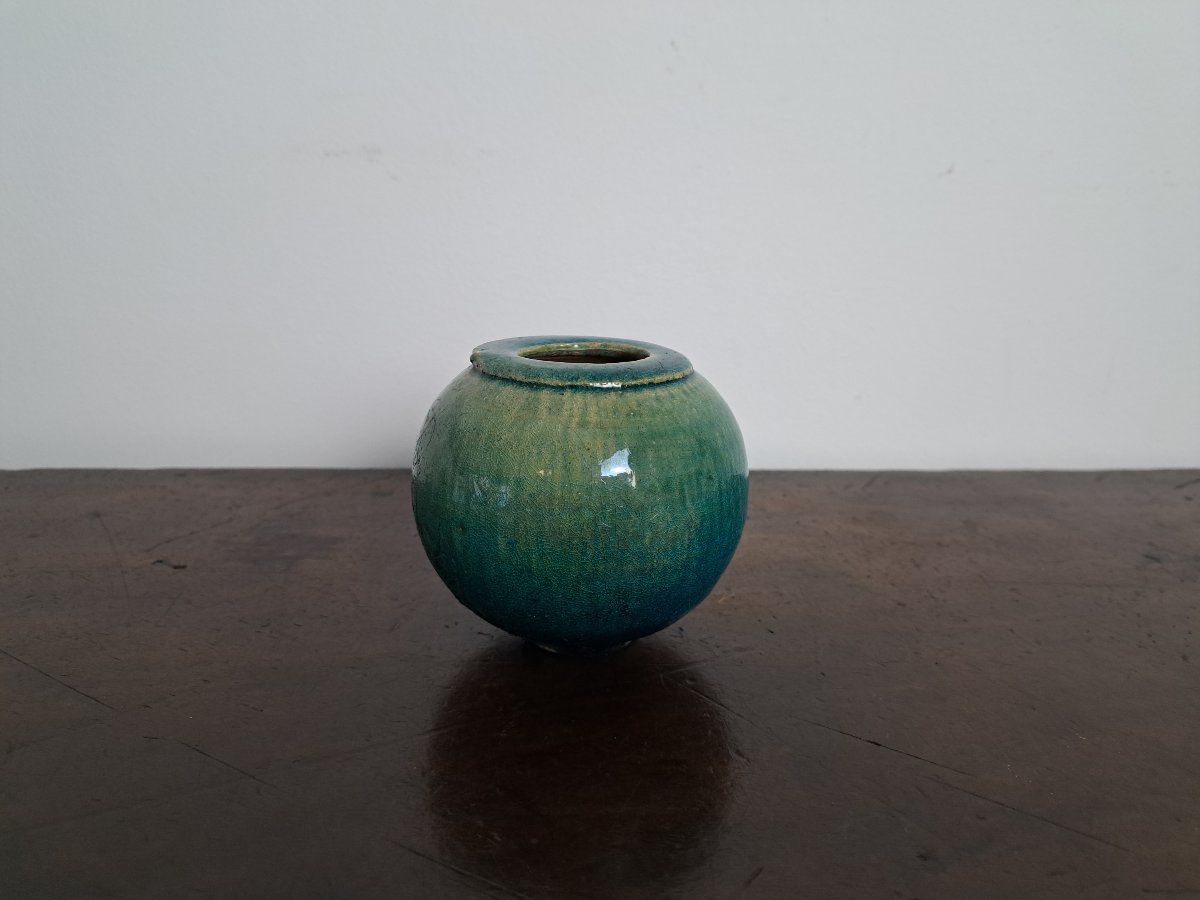 Gisèle Buthod-garçon, Small Stoneware Vase, Raku, 20th Century. -photo-3