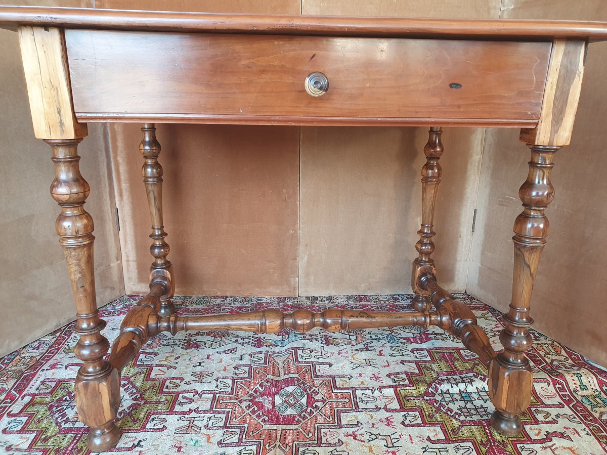 Gaiac Wood Table, 17th Century.-photo-3