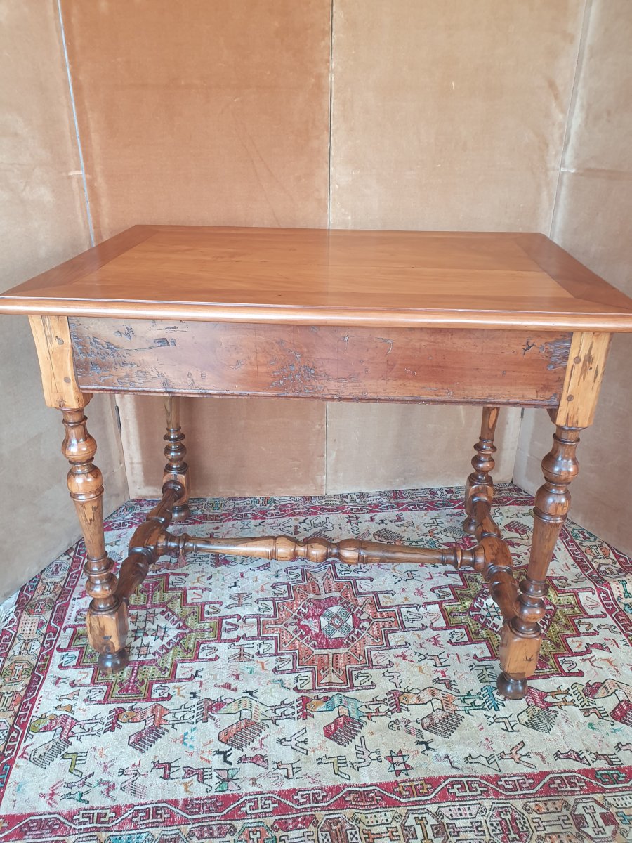 Gaiac Wood Table, 17th Century.-photo-5