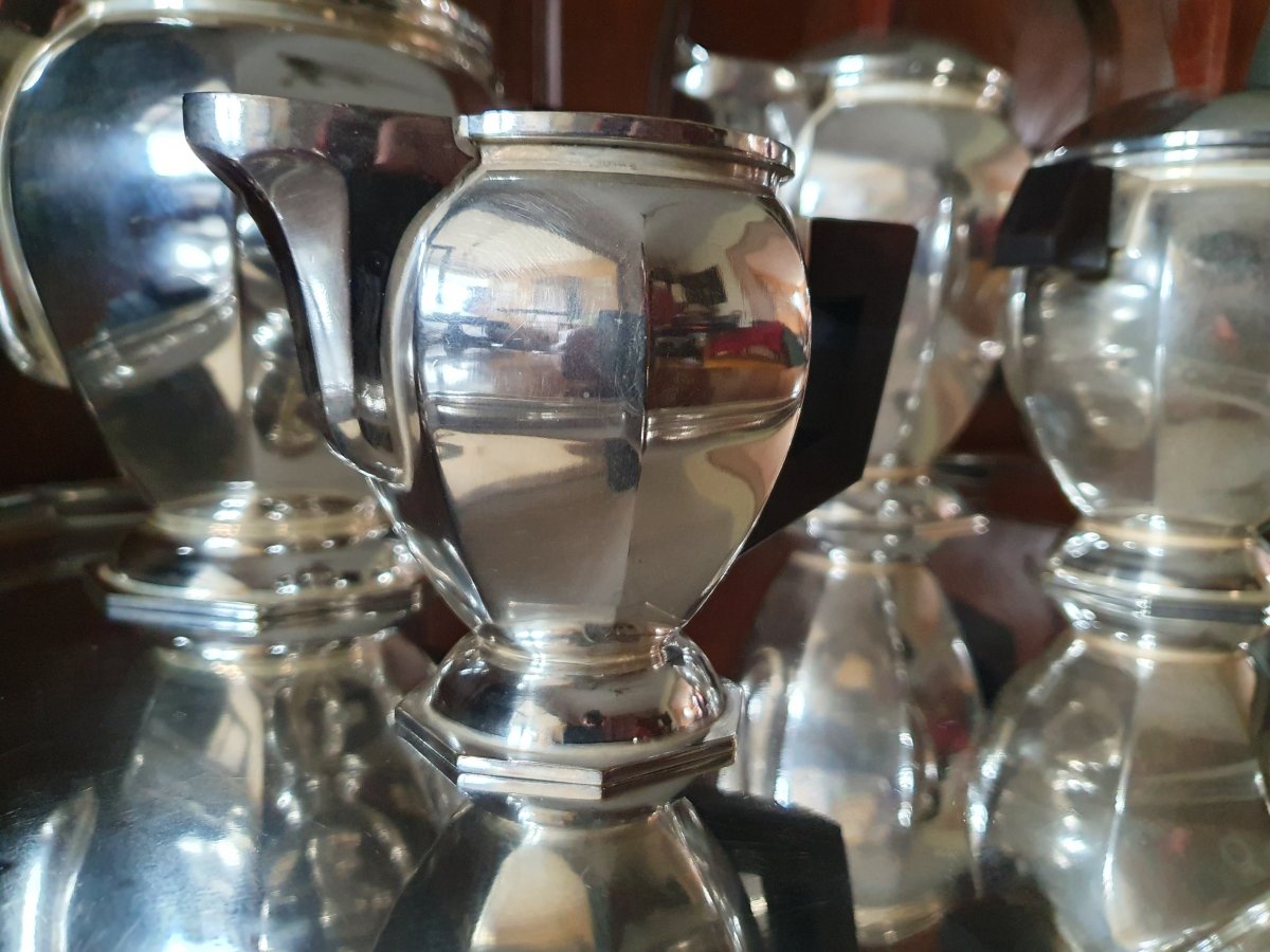 Tea / Coffee Service, Silver Plated, Art Deco. XX °.-photo-4