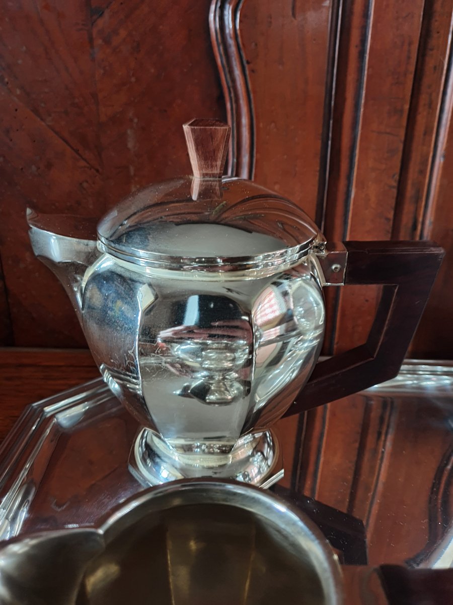 Tea / Coffee Service, Silver Plated, Art Deco. XX °.-photo-3
