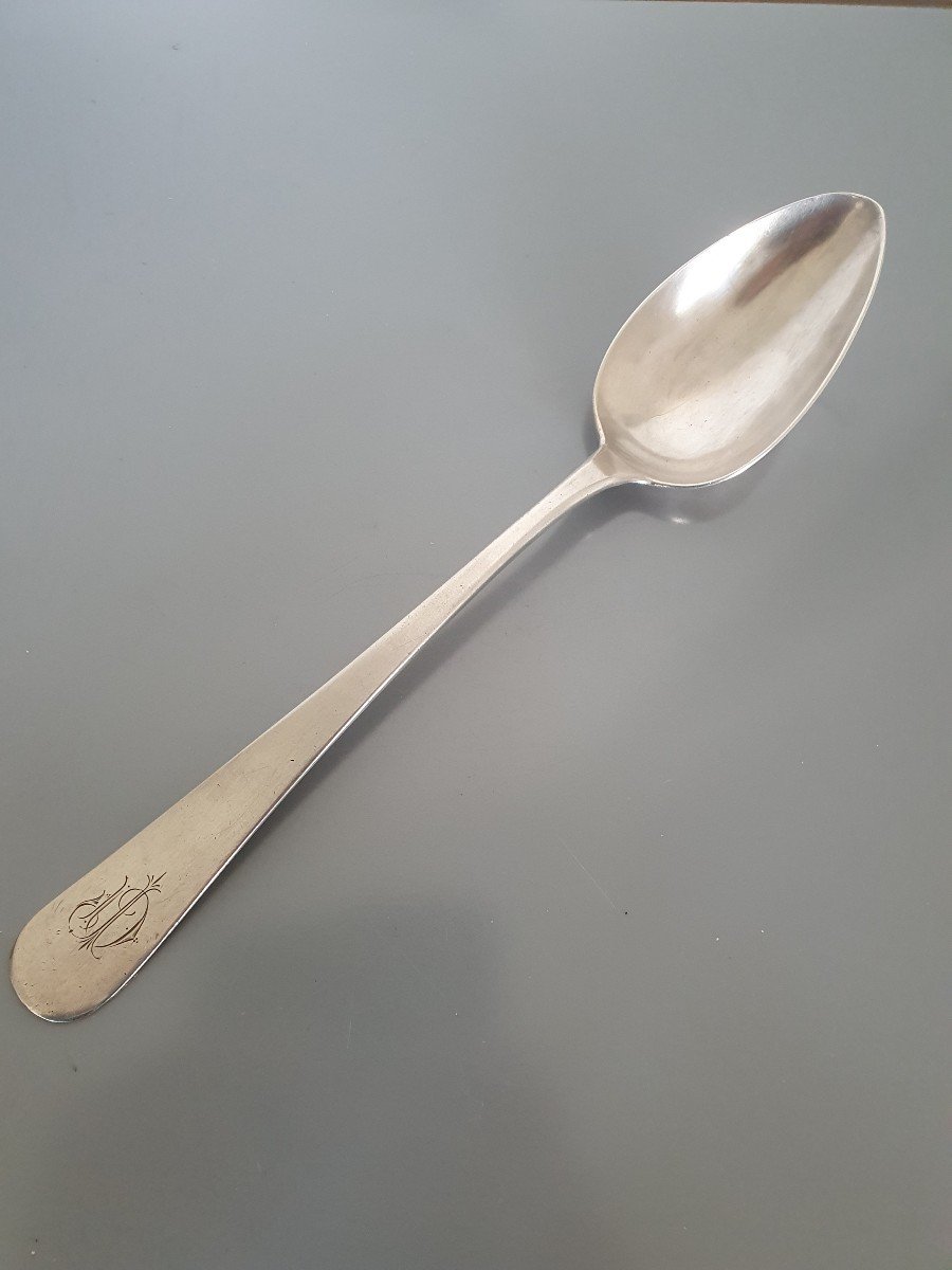 Ragout Spoon, Palma De Mallorca, Spain, Sterling Silver. Beginning Of The 20th Century.-photo-2