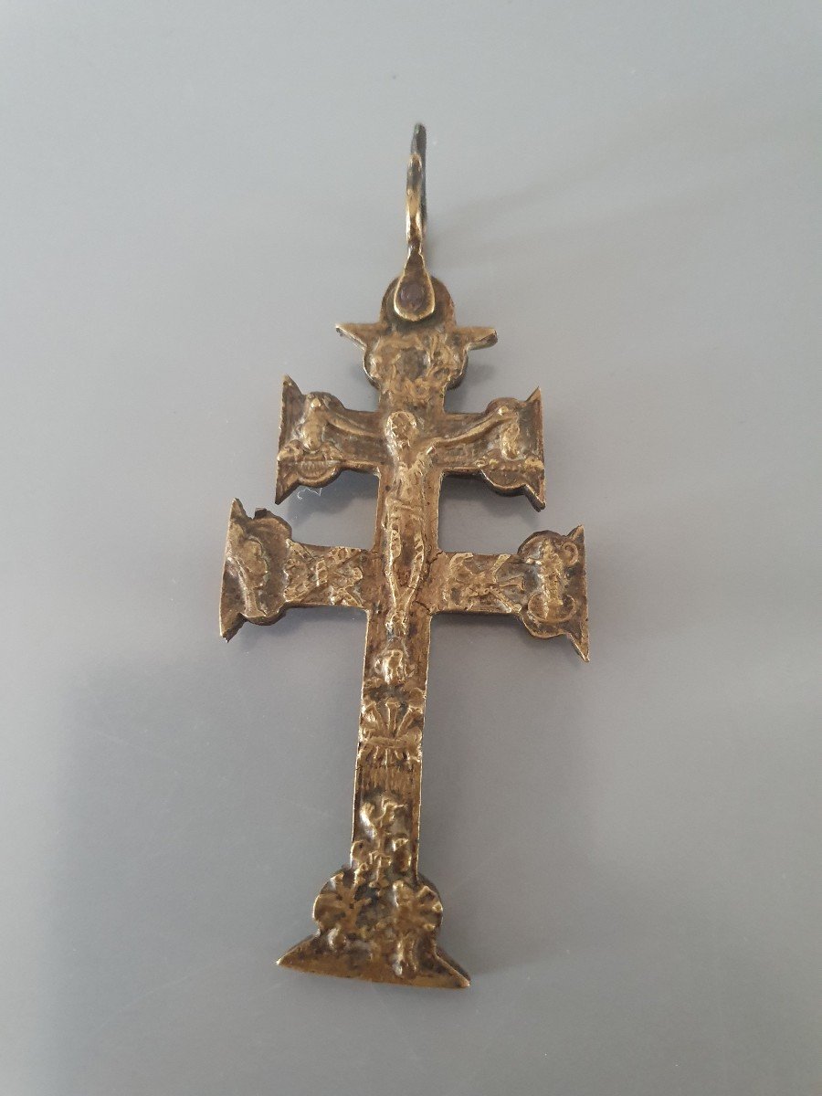 Caravaca Cross, Gilt Bronze, Spain, XVIII°.-photo-3