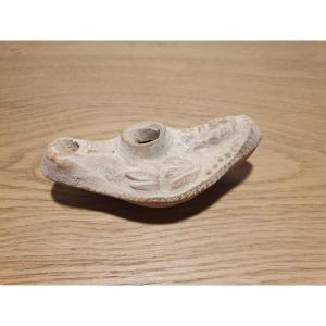 Roman Period, Oil Lamp, Anthropomorphic, Terracotta.