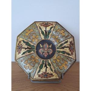 Montopoli, Arno, Decorative Dish, Lily Of Florence, Ceramic, Early 20th Century.