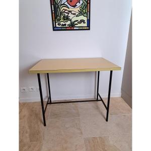 In The Spirit Of Pierre Paulin, Writing Table, Lacquered Metal, And Formica, 50s/60s.
