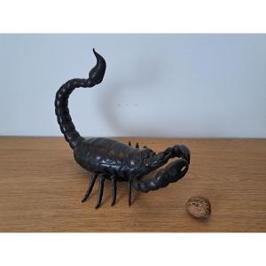 Far East, Scorpion, Patinated Bronze, Late 19th/early 20th Century. 