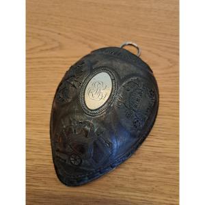 Coupe de chasse , Demi noix de coco , XIX°. 