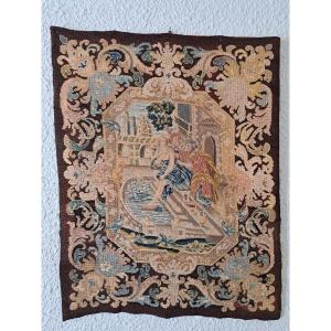 Susannah At Her Bath, Wool Tapestry, 18th Century. 