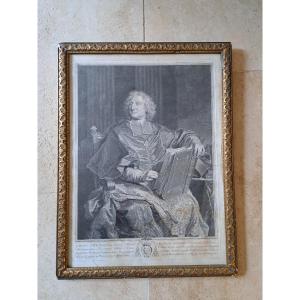 Melchior De Polignac, Hyacinthe Rigaud, François Chéreau, Engraving, 18th Century. 