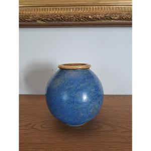 Louis Lourioux , Vase Rond , Grès de Foëcy , Art Déco , XX°.