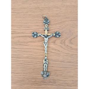 Croix pectorale , Argent et vermeil , XVIII°.