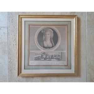 Marie Antoinette , Gravure Eau forte par Duplessis Bertaux , XVIII°. 