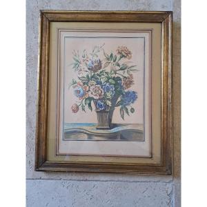 Tessier , Avril l'Ainé , Fleurs , Gravure , XIX°. 