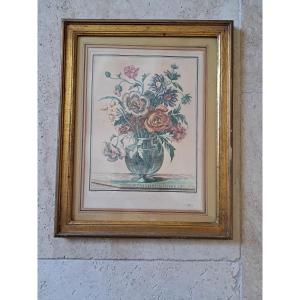 Tessier , Avril l'Ainé , Fleurs , Gravure , XIX°.