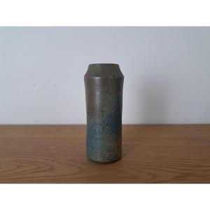 André Bodin , Cylindrical Vase , Glazed Stoneware , XX°.