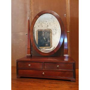 Table-top Mirror, Mahogany, 19th Century.  