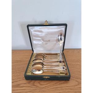 Christofle , Villeroy , 12 cuillères à café , Métal argenté , XX°.