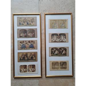 A Series Of 9 Stereoscopic Photographs, Late 19th/early 20th Century.