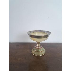 Att à Alphonse Giroux, Coupe /Baguier , Onyx et bronze émaillé , XIX°.