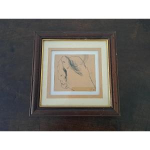 Jacques Troupel, Study Of A Hand, Drawing, 20th Century.