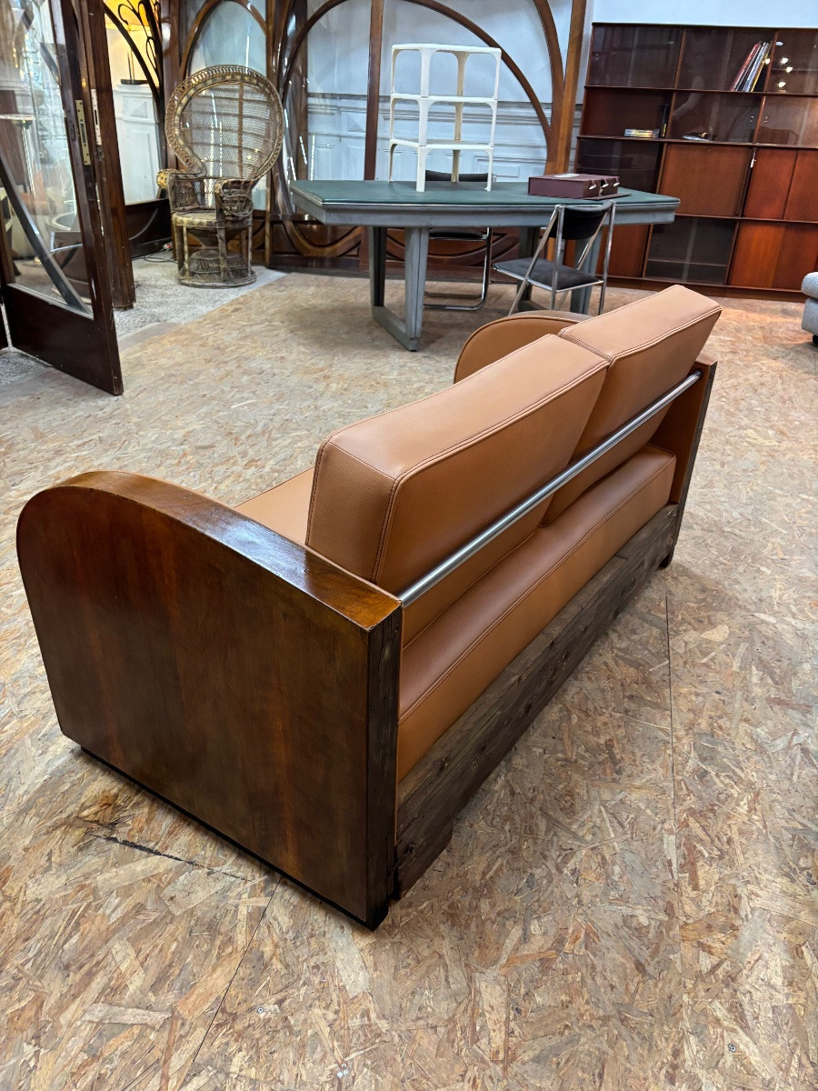 Reupholstered Art Deco Sofa, 1930s-photo-2
