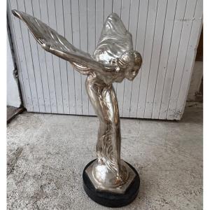 Grande statue bronze Rolls Royce , Spirit of Extasy 
