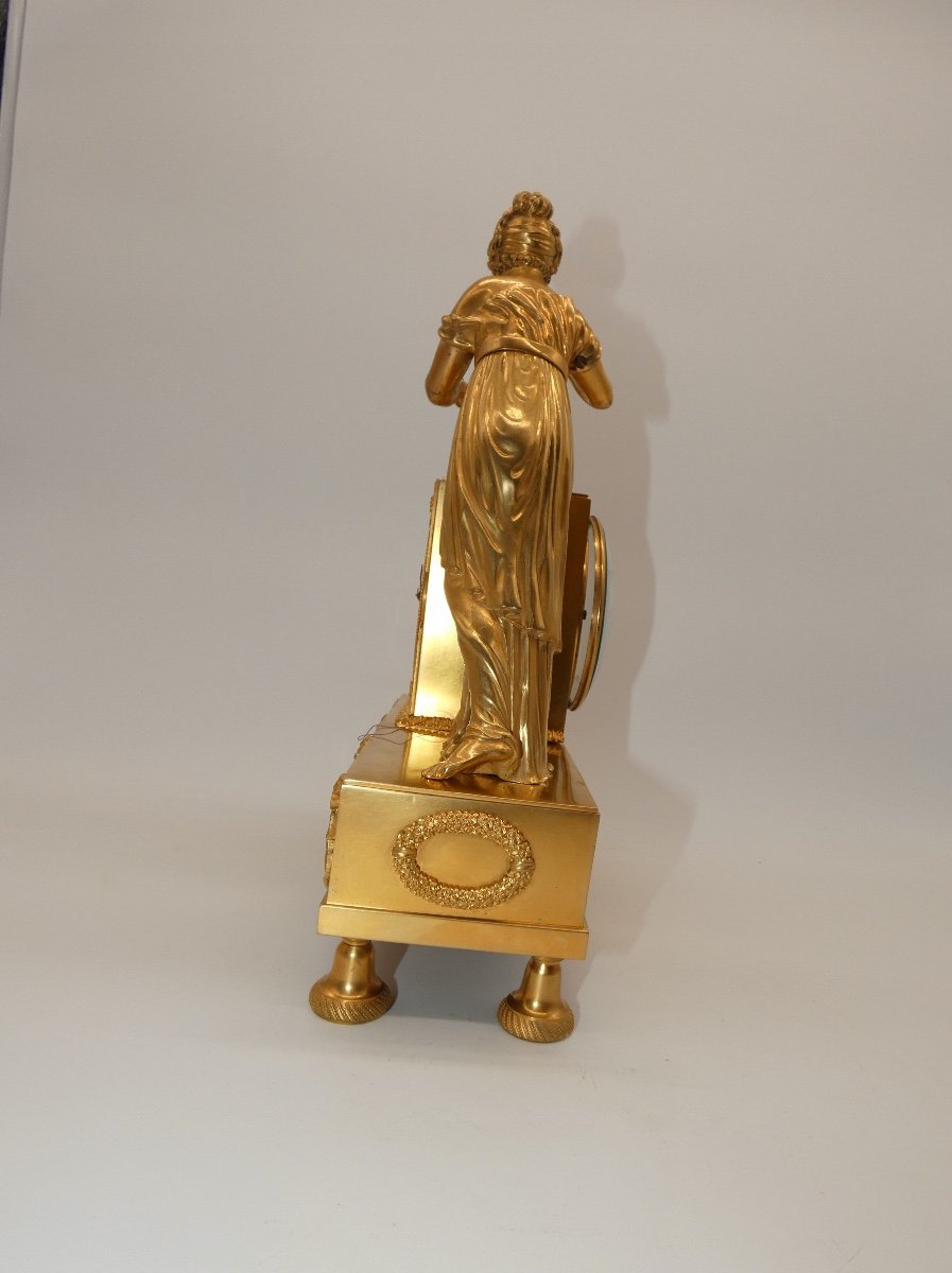 Pendule en bronze doré Courvoisier Et Compagnie-photo-3