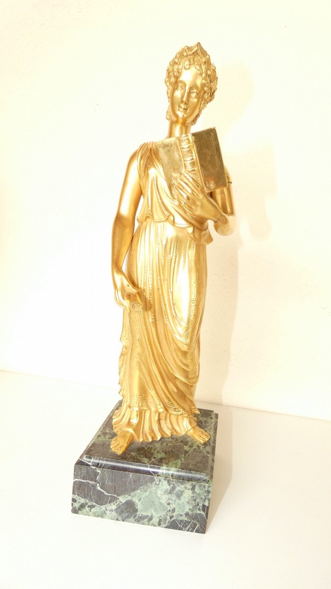 Gilt Bronze Statues - Couple - Empire Period-photo-2