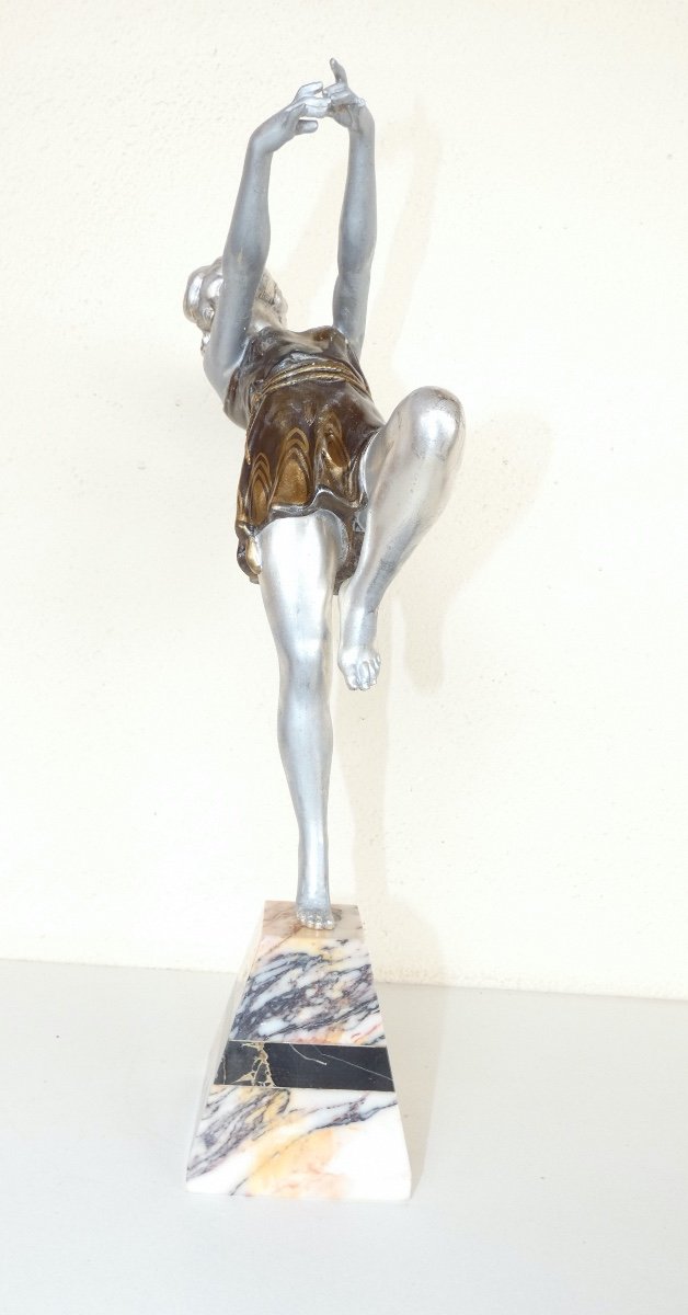 Sculpture Representant Une Danseuse Signee Carlier Art Deco -photo-2
