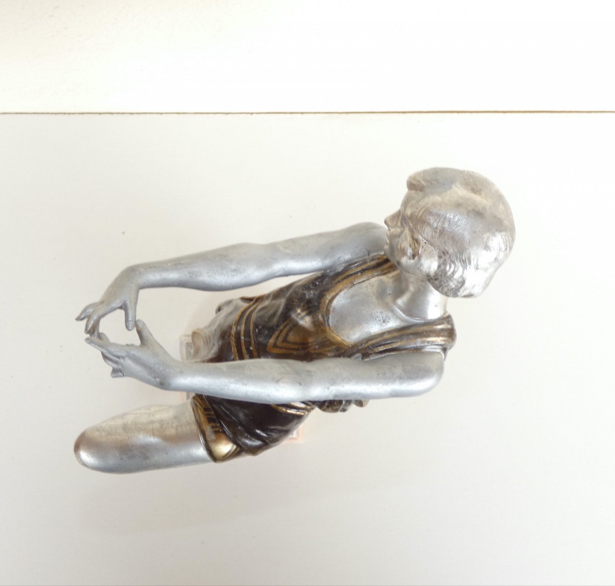 Sculpture Representant Une Danseuse Signee Carlier Art Deco -photo-3