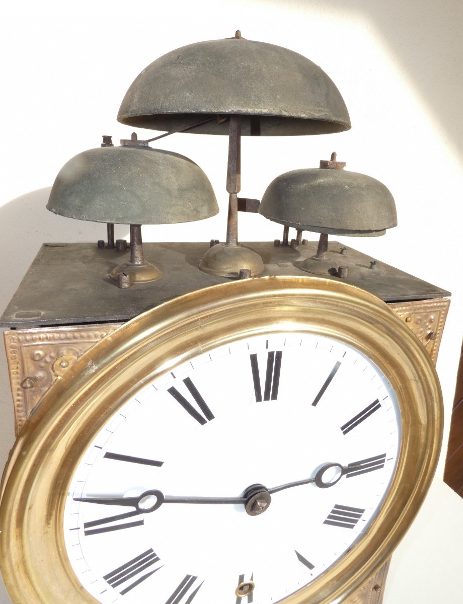 ANCIENNE CLOCHE BRONZE de pendule d horloge comtoise EUR 23,00