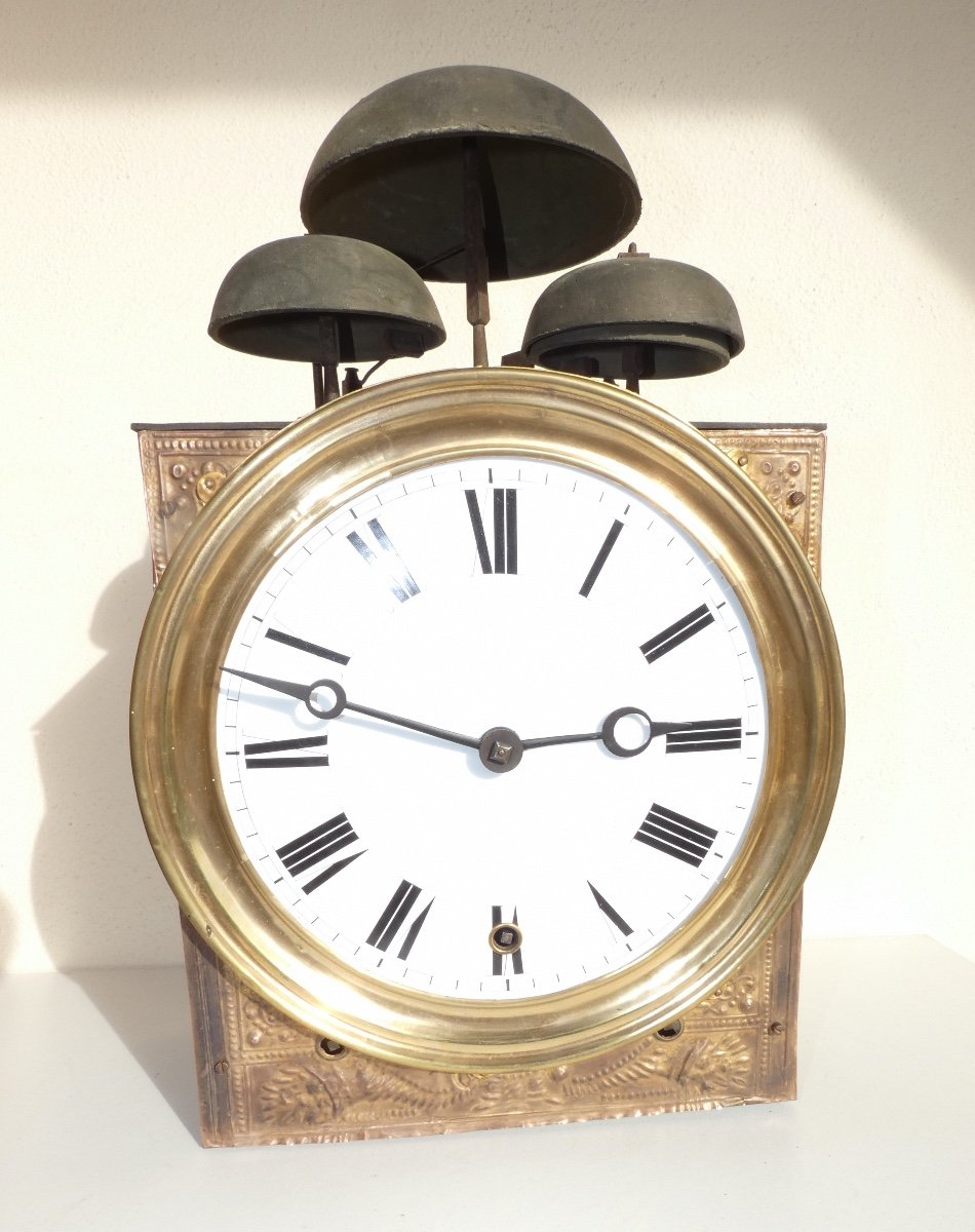 ANCIENNE CLOCHE pour MOUVEMENT PENDULE COMTOISE HORLOGE COLLECTION HORLOGERIE Gris