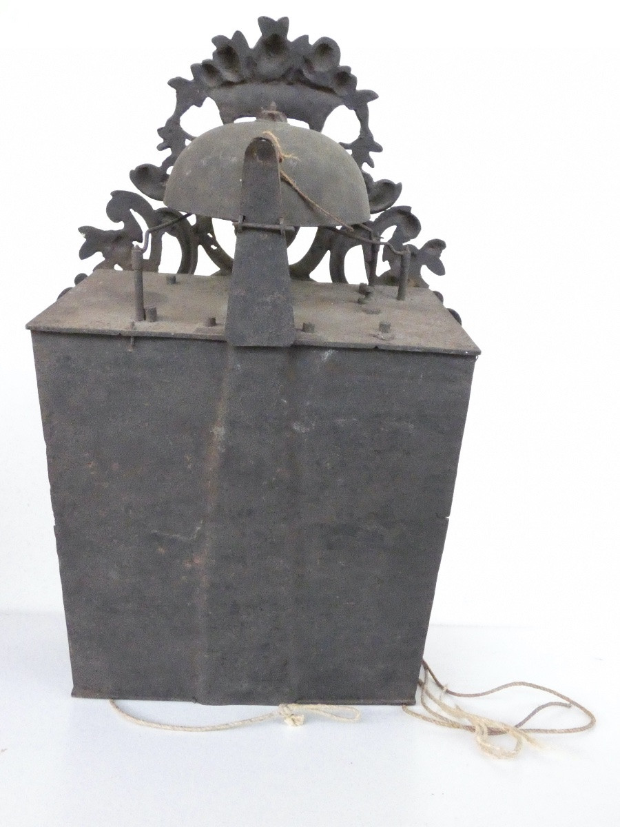 Comtoise Pendulum Clock Signed Charvet In Lyon With Double Pediment-photo-2