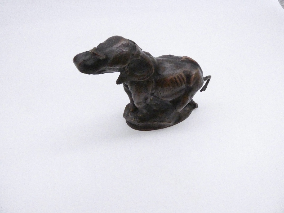 Bronze Sculpture Representing An Elephant Signed E. Fremiet-photo-2