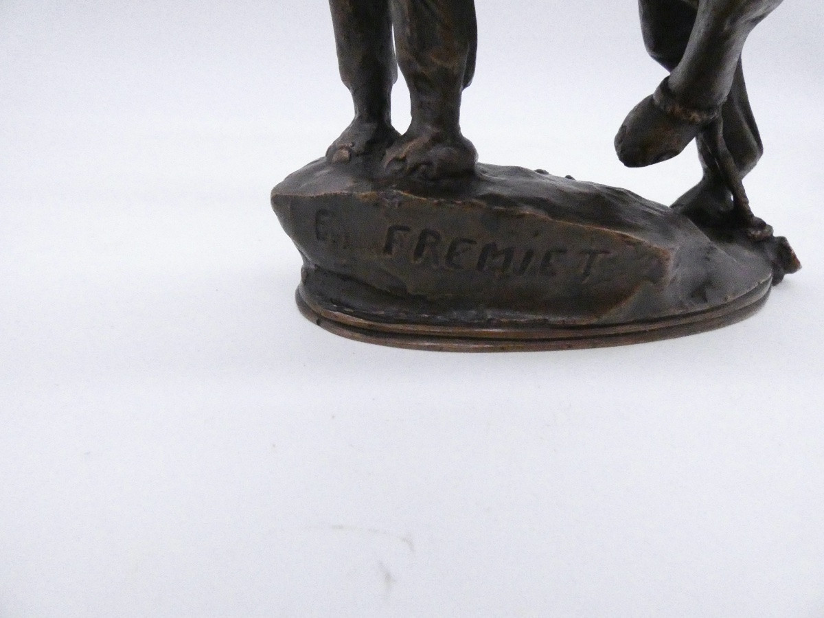 Bronze Sculpture Representing An Elephant Signed E. Fremiet-photo-1