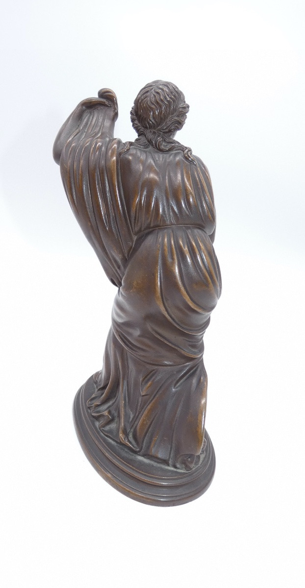 SCULPTURE EN BRONZE REPRESENTANT 2 FEMMES PATINE BARBEDIENNE-photo-3