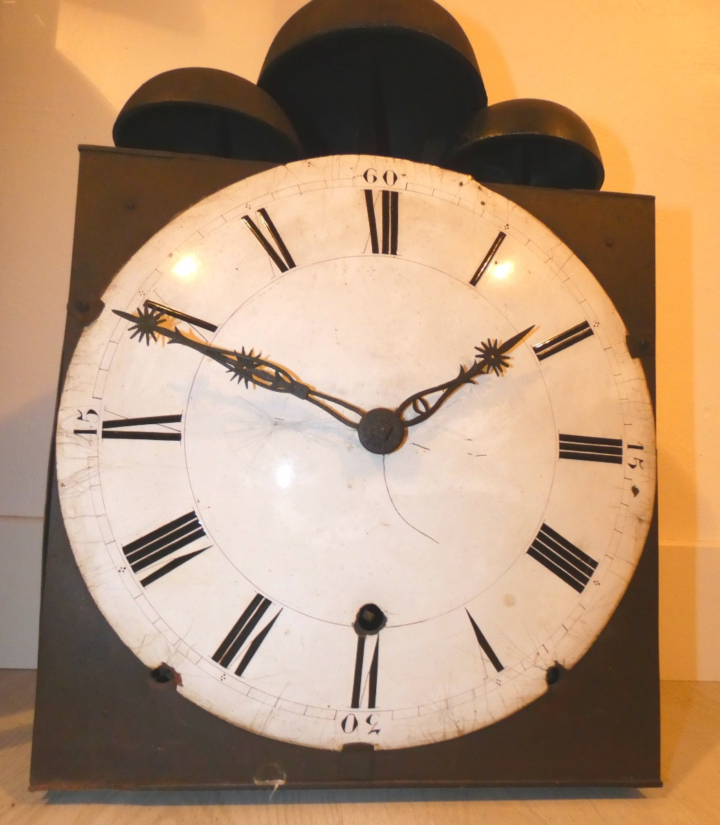 HORLOGE MAXI COMTOISE ECHAPPEMENT A CHEVILLES EPOQUE EMPIRE-photo-3