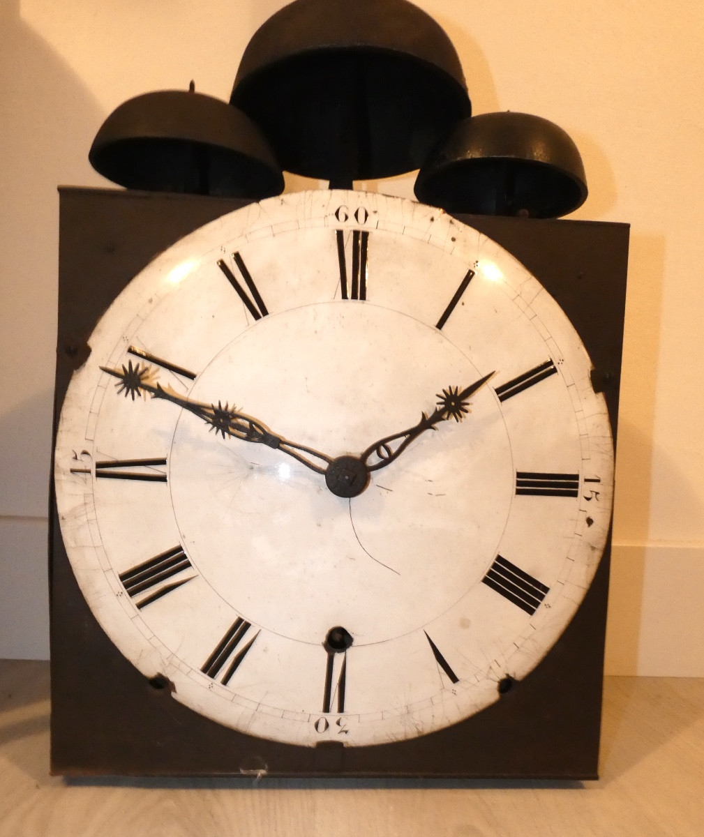 HORLOGE MAXI COMTOISE ECHAPPEMENT A CHEVILLES EPOQUE EMPIRE