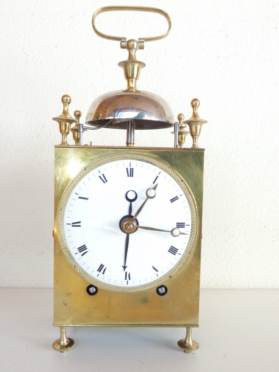 HORLOGE PENDULE CAPUCINE 19EME SIECLE EPOQUE EMPIRE