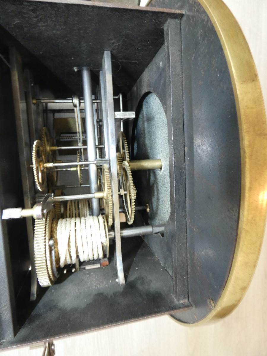 HORLOGE COMTOISE REGULATEUR ECHAPPEMENT A CHEVILLES SIGNE CHAVIN-photo-3